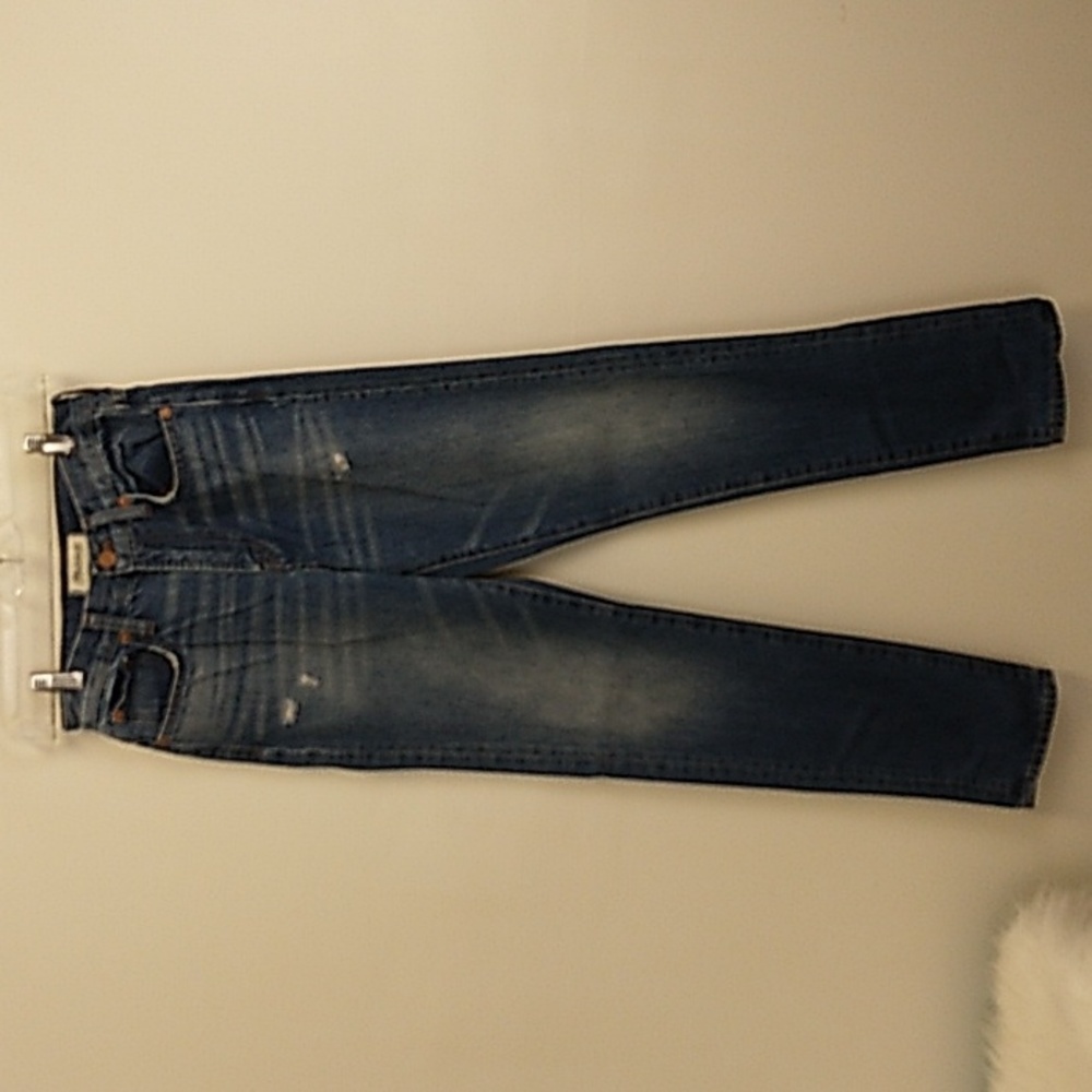 Madewell The Perfect Vintage‎ Jeans Size 24 Zip Fly Light Distressing Med…